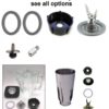 Replacement Compatible Oster Blenders,Gasket,Blade,Base,Plastic & Glass Jar,Lid