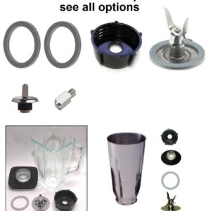 Replacement Compatible Oster Blenders,Gasket,Blade,Base,Plastic & Glass Jar,Lid