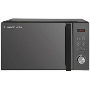 Russell Hobbs RHM2076B 20 Litre 800 W Black Digital Solo Microwave with 5 Power Levels, Automatic Defrost, 8 Auto Cook Menus, Clock & Timer, Easy Clean