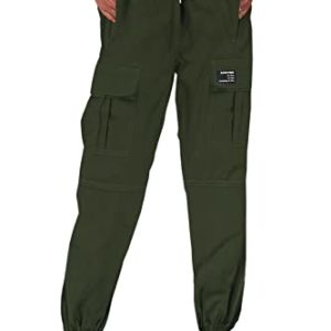 SANGTREE Girls & Women's Cargo Jogger Pants, 3 Years - Women 3XL, Quick Dry-army Green, XXL