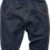 Schnizler Unisex Baby Baby Sweat-hose Jeans-optik Trousers, Blue (Blau 7), 3-6 Months UK