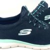 Skecher Women's Summits Cool Classic Sneaker Blk/Mnt #149206W Wide Size:7.5 111A