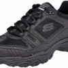 Skechers Men's After Burn Memory Fit - Strike Off Lace-Up Sneaker, Black 8 M US