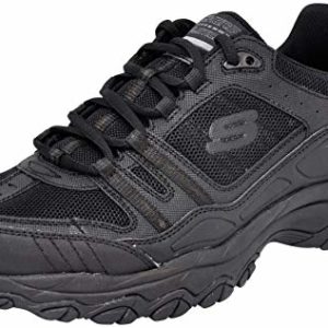 Skechers Men's After Burn Memory Fit - Strike Off Lace-Up Sneaker, Black 8 M US