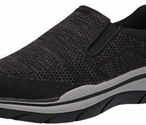 Skechers Men's Expected 2.0-Arago Slip On Canvas Loafer, Black, 11 Medium US