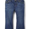 The Children's Place Baby 2 Pack and Toddler Girls Basic Bootcut Jeans, Indigo Stone Single, 4 Years
