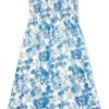 The Drop Women's Kimi Ruffled-Shoulder Smocked Midi Dress Size Small
