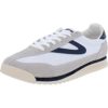 TRETORN Women's Rawlins Sneakers Lace-Up Casual Tennis Shoes with Classic Vintage Style, White/Navy, 5.5 UK
