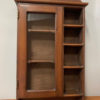 Vintage 33" Solid Wood Hanging Display Curio Cabinet with Glass Door