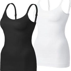 VVX Womens Shapewear Camisole Tank Tops - Body Shape for Women Tummy Control Sea