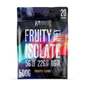 Warrior, Ultra-Pure Whey Protein Isolate 500g - Refreshing Fruit Protein - High Protein Low Carb (Pineapple)
