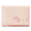 YaJaMa Women Wallet Small Slim Cute Strawberry Trifold Girls Credit Card Case Holder with ID Window, Pink, Cute