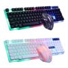 Computer Desktop Gaming Keyboard and Mouse Mechanical Feel Led Light Backlit