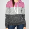 DOUBLJU Basic Lightweight Pullover Hoodie Sweatshirt 2X Women BK/Gray/PINK NEW