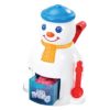 Mr Frosty The Ice Crunchy Maker, Retro Plastic Snowman Shaped Toy Machine for Kids with Ice Cube Mould and Shape Tray to Create Slushies, Ice Lollies, Sundaes and Frozen Treats