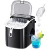 Portable Ice Maker Countertop 9Pcs/8Mins 26Lbs/24H For Kitchen/Office/Bar/Party