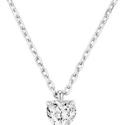 14K Gold Plated 925 Sterling Silver CZ Crystal Heart Pendant Necklaces for Women