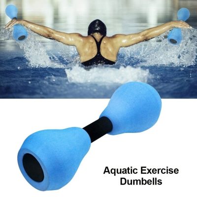 1pair Aquatic Aerobic Exercise Foam Dumbbell Water Resistance Fitness Equipment