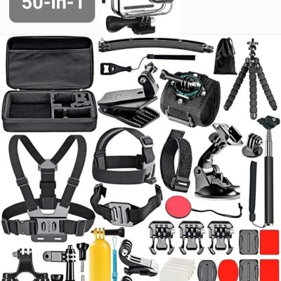 50-in-1 + Waterproof Case for gopro Hero 9 10 11 Action Camera Accessory Kit