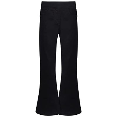 A2Z 4 Kids Girls Denim Jeans Comfort Stretchy Flared Bell Bottom Pants - Jeans JN36 Jet Black 9-10