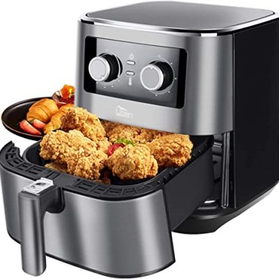 Air Fryer Oven, Uten 5.5L Air Fryers Home Use 1700W with Rapid Air Technology for Healthy Oil Free & Low Fat Cooking, Baking and Grilling with Recipe