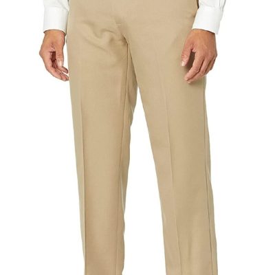 Amazon Essentials Men's Classic-Fit Expandable Waist Flat Front Dress Pant 30/34