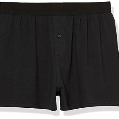 Amazon Essentials Men's Cotton Jersey Boxer Short (Available in Big & Tall), Pack of 5, Black, M
