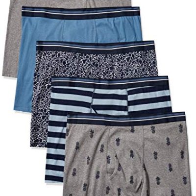 Amazon Essentials Men's Tag-Free Boxer Briefs, Pack of 5, Pineapple, XL