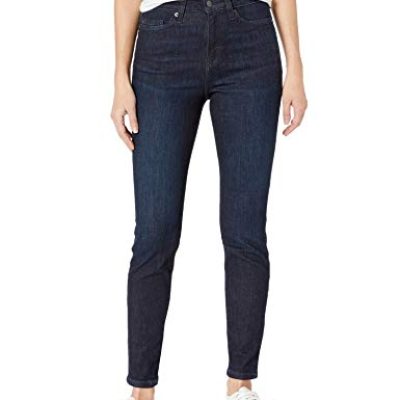 Amazon Essentials Women's High-Rise Skinny Jean, Dark Wash, 14