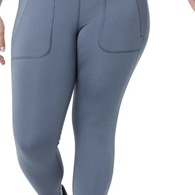 AMAZON ESSENTIALS Women's Size Large Leggings Zippered Ankles Gray Color