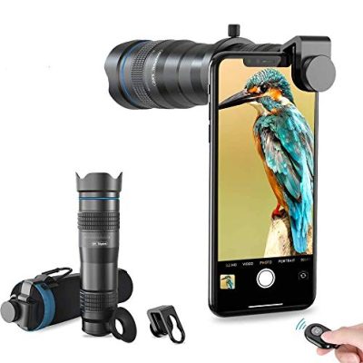 Apexel HD Cell Phone Lens-28X Telephoto Lens with Shutter for iPhone Samsung,Huawei,Xiaomi,Android Smartphone,Monocular Telescope