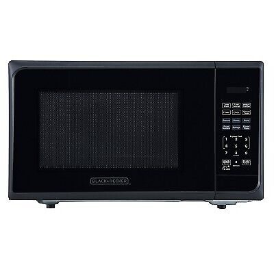 BLACK+DECKER 1.1 cu ft 1000W Microwave Oven - Stainless Steel Black