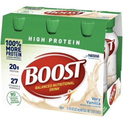 Boost High Protein Complete Nutritional Drink, Very Vanilla, 8oz, 6CT Apr-2023