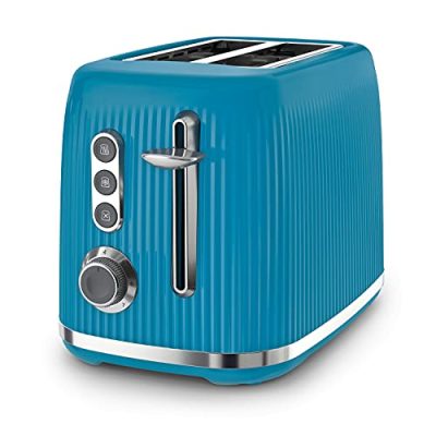 Breville Bold Blue 2-Slice Toaster with High-Lift & Wide Slots | Blue & Silver Chrome [VTR014]