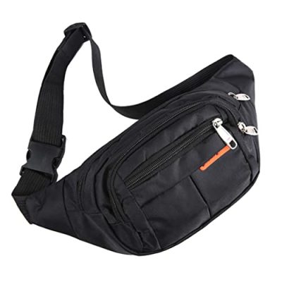 Bumbag Bumbags for Ladies Bumbags for Men Large Capacity 4 Pockets Waist Bag Waterproof Fanny Pack for Hiking Dog Walking Travel Black