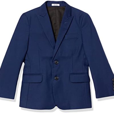 Calvin Klein Boys' Blazer Suit Jacket, Infinite Blue, 20 Husky