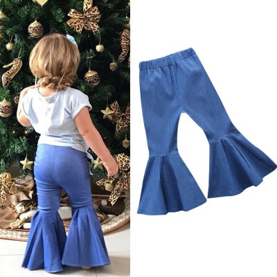 Children Toddler Kids Baby Girls Denim bell-bottoms Clothes Jeans Pants