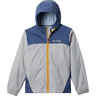 Columbia Boys' Glennaker Rain Jacket, Waterproof & Breathable Grey/Dark Mountain, XXS