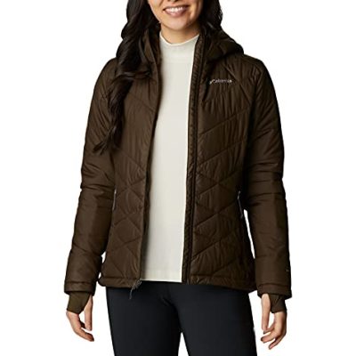 Columbia Women's Plus Size Heavenly HDD Jacket, Olive Green, 3X