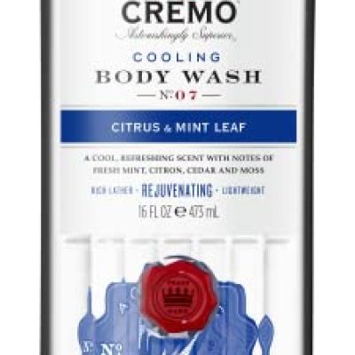 CREMO - Cooling Body Wash For Men | Rejuvenating Citrus & Mint Leaf Shower Gel | 473ml
