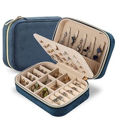 Dajasan Velvet Jewelry Travel Case Small Travel Jewelry Box Portable Travel J...