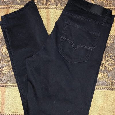 DKNY Men's Slim Fit Premium Soft Black Jeans Casual Pants Size 36x32