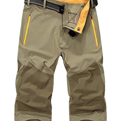 donhobo Men's Outdoor Quick Dry Cargo Shorts Breathable Climbing Safari Shorts Multi-Pockets Pants Khaki 34-1