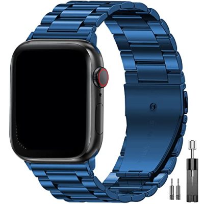 EPULY Compatible with Apple Watch Band 49mm 45mm 44mm 42mm 41mm 40mm 38mm,Business Stainless Steel Metal Wristband for iWatch SE & Series Ultra se 8/7/6/5/4/3/2/1