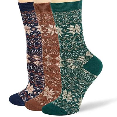 FGZ Womens Thin Cotton Socks Lightweight Ankle Socks Ladies Cute Crew Socks 3 Pairs Casual Size 6-8,9-11, B-bohemia-2, 4.5-10 UK