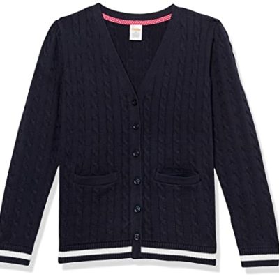 Gymboree Girls Toddler Sleeve Cable Knit Long Cardigan Sweater Shirt, Navy Slate, 4 Years