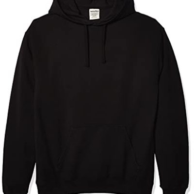 Hanes Men's Comfortwash Garment Dyed Fleece Hoodie Sweatshirt Hooded, Black, S