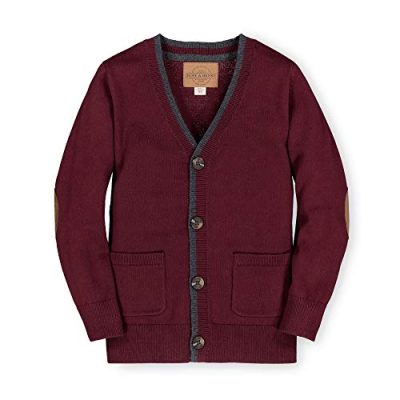 Hope & Henry Boys' Cardigan Sweater - Red - XS
