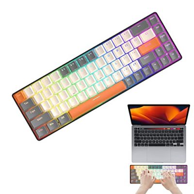Huaxingda Mechanical Keyboard 60 Percent, Wired RGB Backlight Compact Design Game Keyboard, Ergonomic Design Small Keyboard for Window Gamers PC