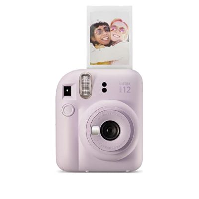 instax mini 12 instant film camera, auto exposure with Built-in selfie lens, Lilac Purple
